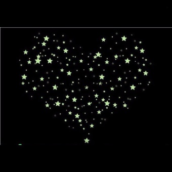 100PCS Colorful Luminous Home Glow In The Dark Stars Wall Stickers- Intl June 2018 - 2 100PCS Colorful Luminous Home Glow In The Dark Stars Wall Stickers- intl - 2