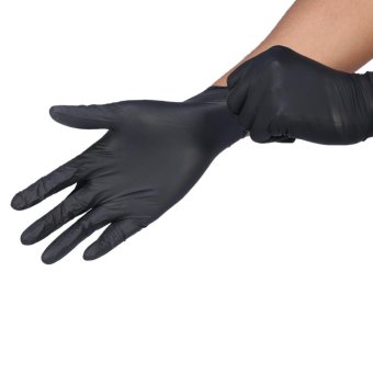 100Pcs/Box Tattoo Nitrile Disposable Latex Gloves Black S - Intl June 2018 - 3 100Pcs/Box Tattoo Nitrile Disposable Latex Gloves Black S - intl - 3