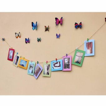 10Pcs DIY Paper Photo Picture Frames Clips Hanging Rope Album Card Wall Decor - Intl June 2018 - 3 10Pcs DIY Paper Photo Picture Frames Clips Hanging Rope Album Card Wall Decor - intl - 3