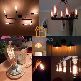 10W E27 220-240V Edison Light Bulb, Retro Yellow Light W-filament Bulb Coffee House Decor Industrial Style Lamp Power:10W - Intl April 2018 - 4 10W E27 220-240V Edison Light Bulb, Retro Yellow Light W-filament Bulb Coffee House Decor Industrial Style Lamp Power:10W - intl - 4