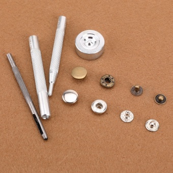 12.5mm Snap Fastener Press Stud Buttons Poppers Leather Craft Fixings Tools Kit June 2018 - 4 12.5mm Snap Fastener Press Stud Buttons Poppers Leather Craft Fixings Tools Kit - 4