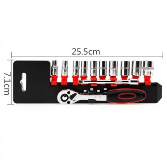 12pcs / Set Socket Wrench 1 / 4 Inch Ratchet Wrench Set 100mmConnecting Rod 4-13mm Sockets Hand Tools - Intl June 2018 - 3 12pcs / set Socket Wrench 1 / 4 inch Ratchet Wrench Set 100mmConnecting Rod 4-13mm Sockets Hand Tools - intl - 3