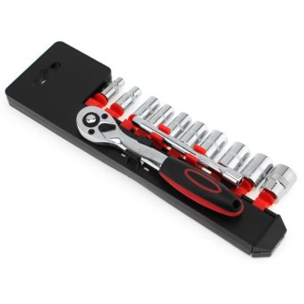 12pcs / Set Socket Wrench 1 / 4 Inch Ratchet Wrench Set 100mmConnecting Rod 4-13mm Sockets Hand Tools - Intl June 2018 - 2 12pcs / set Socket Wrench 1 / 4 inch Ratchet Wrench Set 100mmConnecting Rod 4-13mm Sockets Hand Tools - intl - 2