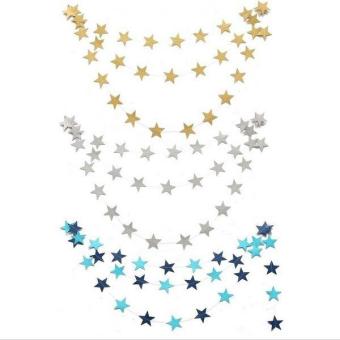 13ft Long Star String Paper Garland Color:Gold Size:4m - Intl June 2018 - 3 13ft Long Star String Paper Garland color:Gold size:4m - intl - 3