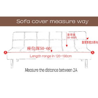 155-195cm Elasticity Folding No Handrail Slipcover #Coffee Sofa Cover(not Including Pillow) - Intl June 2018 - 3 155-195cm Elasticity Folding No Handrail Slipcover #Coffee sofa cover(not including pillow) - intl - 3