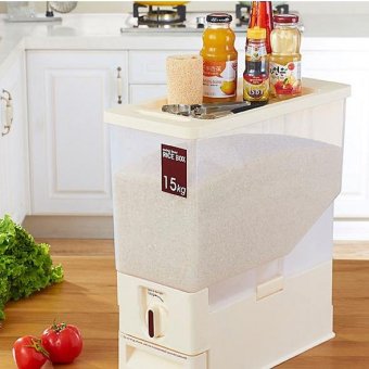 15KG Transparent Rice Dispenser Storage Container - Intl June 2018 - 2 15KG Transparent Rice Dispenser Storage Container - intl - 2