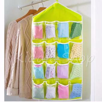 16 Pockets Clothes Storage Bag For Shoes Socks Organizer WardrobeHanging Jewelry Bags (PINK) June 2018 - 2 16 Pockets Clothes Storage Bag for Shoes Socks Organizer WardrobeHanging Jewelry Bags (PINK) - 2