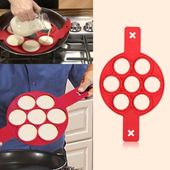 1Pc Home Non-stick Fantastic Pancake Silicone Ring Maker KitchenFrying Egg Omelets Mold(Red) - Intl June 2018 - 3 1Pc Home Non-stick Fantastic Pancake Silicone Ring Maker KitchenFrying Egg Omelets Mold(Red) - intl - 3