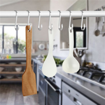 20pcs S Shaped Hanging Hooks Brushed Stainless Steel Scarf KitchenHooks For Bathroom Bedroom Office - Intl June 2018 - 4 20pcs S Shaped Hanging Hooks Brushed Stainless Steel Scarf KitchenHooks for Bathroom Bedroom Office - Intl - 4