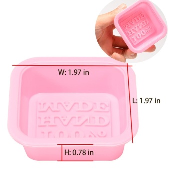 24 PCS HAND MADE Reusable Silicone Soap Mold Pink DIY Square Handmade Soaps Moulds - Intl July 2018 - 2 24 PCS HAND MADE Reusable Silicone Soap Mold Pink DIY Square Handmade Soaps Moulds - intl - 2
