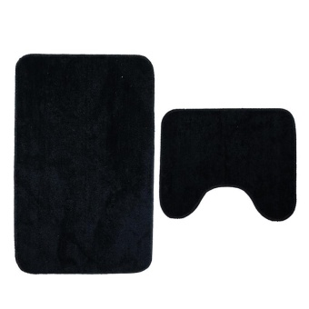 2Pcs Set Solid Color Bath Mat Toilet Non Slip Bathroom Rug Waterproof Floor Carpet - Intl June 2018 - 2 2Pcs Set Solid Color Bath Mat Toilet Non Slip Bathroom Rug Waterproof Floor Carpet - intl - 2