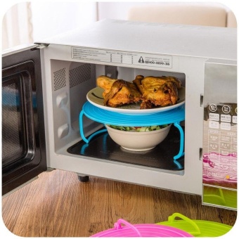 3 In 1 Microwave Tray Multifunctional Plate Foldable InsulationSteam Rack Plastic Cover By LuckyG - Intl June 2018 - 3 3 In 1 Microwave Tray Multifunctional Plate Foldable InsulationSteam Rack Plastic Cover by LuckyG - intl - 3
