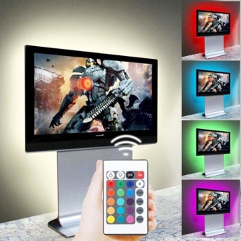 3528 SMD 5V USB Led Strip 1M RGB Lights With 24 Keys Remote Control For Flat Screen TV Accessories, Desktop PC And Etc. - Intl May 2018 - 4 3528 SMD 5V USB Led Strip 1M RGB Lights with 24 Keys Remote Control for Flat Screen TV Accessories, Desktop PC and etc. - intl - 4