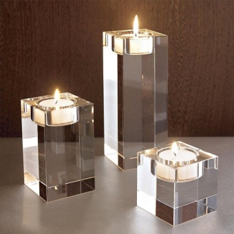 3pcs Different Sizes Crystal Glass Candle Holders Square Solidproposal Wedding Candlestick Decoration - Intl June 2018 - 4 3pcs Different sizes Crystal glass Candle Holders Square solidproposal Wedding Candlestick Decoration - intl - 4