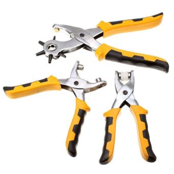 3set Punch Plier Duty Leather Hole Punches With 200pcs GrommetSetting Tool Kits - Intl June 2018 - 3 3set Punch Plier Duty Leather Hole Punches With 200pcs GrommetSetting Tool Kits - intl - 3