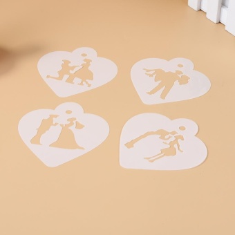 4pcs Cake Stencil Set Wedding Cookie Fondant Cake Decor Mould - Intl April 2018 - 4 4pcs Cake Stencil Set Wedding Cookie Fondant Cake Decor Mould - intl - 4