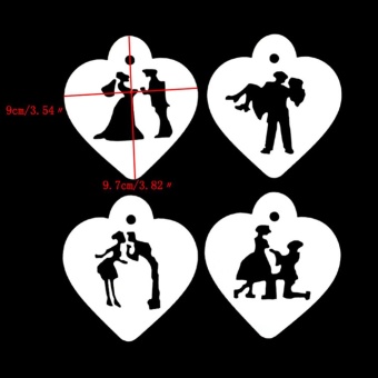 4pcs Cake Stencil Set Wedding Cookie Fondant Cake Decor Mould - Intl April 2018 - 3 4pcs Cake Stencil Set Wedding Cookie Fondant Cake Decor Mould - intl - 3