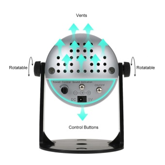 4W 4LED Speed Adjustable Sound Activated Dynamic Moving Snowflake Film Projector Light Pattern Decoration Lamp Spotlight For Christmas Xmas Party Wedding - Intl June 2018 - 2 4W 4LED Speed Adjustable Sound Activated Dynamic Moving Snowflake Film Projector Light Pattern Decoration Lamp Spotlight for Christmas Xmas Party Wedding - intl - 2