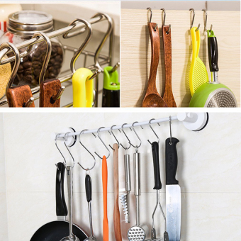 5 Pcs L Size Stainless S Shape Hooks Pot Pan Hanger Clothes Hanging Hooks April 2018 - 5 5 Pcs L Size Stainless S Shape Hooks Pot Pan Hanger Clothes Hanging Hooks - 5