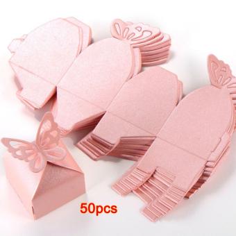50pcs Pink Butterfly Decoration Vintage DIY Wedding Party Decoration Candy Boxes Baptism Birth Rose June 2018 - 5 50pcs Pink Butterfly Decoration Vintage DIY Wedding Party Decoration Candy Boxes Baptism Birth Rose - 5