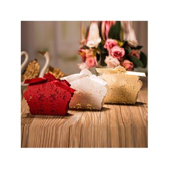 50sets Red Elegant Lace Design Wedding/Events/Party/Special Occasion Paper Favor Box With Ribbon Gift Box June 2018 - 5 50sets Red Elegant Lace Design Wedding/Events/Party/Special Occasion Paper Favor Box with Ribbon Gift Box - 5
