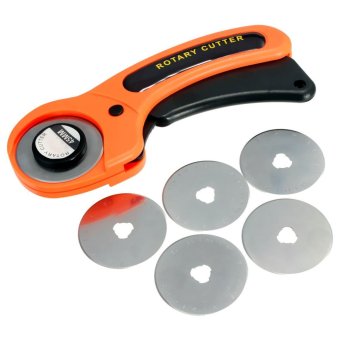 5PCS Cutting Blade + 45mm Rotary Cutter For Fabric Craft Sewing Quilting Tool - Intl June 2018 - 2 5PCS Cutting Blade + 45mm Rotary Cutter for Fabric Craft Sewing Quilting Tool - intl - 2