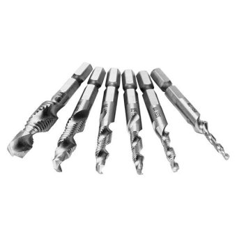6pcs HSS 1/4 Inch Hex Shank Combination Drill Tap Bit Set Metric Deburr Countersink Bits - Intl June 2018 - 3 6pcs HSS 1/4 Inch Hex Shank Combination Drill Tap Bit Set Metric Deburr Countersink Bits - intl - 3