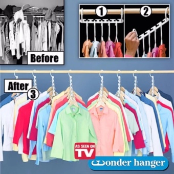 8 Pieces Portable Space Saver Wonder Magic Hanger Coat ClothesCloset Organizer Hooks(White) April 2018 - 2 8 Pieces Portable Space Saver Wonder Magic Hanger Coat ClothesCloset Organizer Hooks(White) - 2