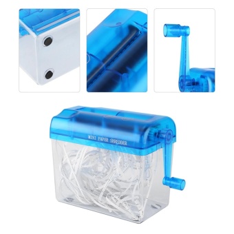 A6 Portable Mini Manual Paper Cut Shredder For Office Home School (blue) - Intl June 2018 - 3 A6 Portable Mini Manual Paper Cut Shredder for Office Home School (blue) - intl - 3