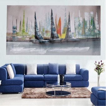 Abstract Large Wall Decor Modern Boat Oil Painting On Art Canvas (No Framed) - Intl June 2018 - 3 Abstract Large Wall Decor Modern Boat Oil Painting On Art Canvas (No Framed) - intl - 3
