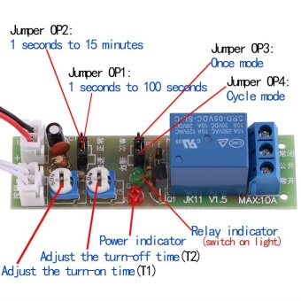 Adjustable Infinite Cycle Timer Delay On/Off Switch Relay Module (DC5V,0-60min) - Intl June 2018 - 4 Adjustable Infinite Cycle Timer Delay On/Off Switch Relay Module (DC5V,0-60min) - intl - 4