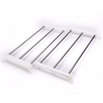 Adjustable Stainless Steel Multifunctional Microwave Oven Shelf Rack Standing Type Double Kitchen Storage Holders - Intl May 2018 - 4 Adjustable Stainless Steel Multifunctional Microwave Oven Shelf Rack Standing Type Double Kitchen Storage Holders - intl - 4