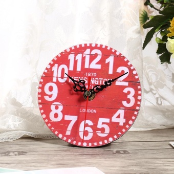 Antique Vintage Style Wooden Round Wall Clock (#5) - Intl June 2018 - 2 Antique Vintage Style Wooden Round Wall Clock (#5) - intl - 2