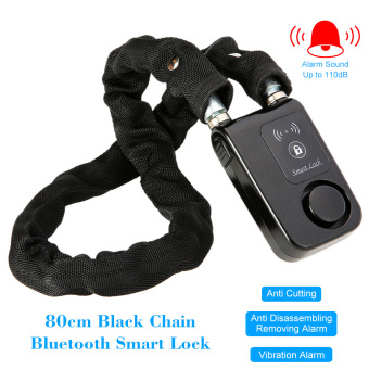 Bluetooth 80cm Black Chain Smart Lock Anti Theft Alarm KeylessPhone APP Control Lock - Intl April 2018 - 5 Bluetooth 80cm Black Chain Smart Lock Anti Theft Alarm KeylessPhone APP Control Lock - intl - 5