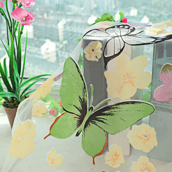 Burned / Washable Butterfly Curtains Bedroom Finished TransparentYarn Children's Window Living Room Butterfly Decoration - Intl June 2018 - 2 Burned / Washable Butterfly Curtains Bedroom Finished TransparentYarn Children's Window Living Room Butterfly Decoration - intl - 2