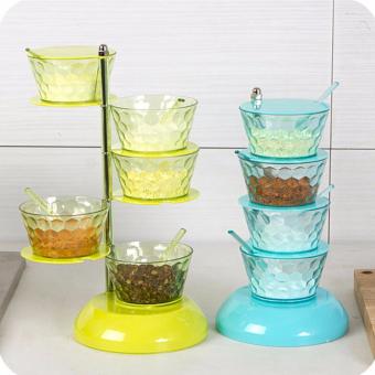 C-4 360 Degree Rotating 4 Layer Seasoning Jar Set (Green) June 2018 - 2 C-4 360 Degree Rotating 4 Layer Seasoning Jar Set (Green) - 2