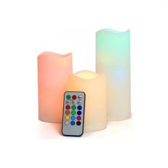 Candles Flameless Changing LED Light With Remote Control Timer June 2018 - 3 Candles Flameless Changing LED Light with Remote Control Timer - 3
