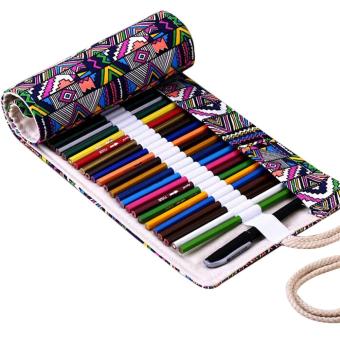 Canvas Wrap Roll Up Pencil Bag Pen Case Color:36 Holes - Intl June 2018 - 2 Canvas Wrap Roll Up Pencil Bag Pen Case color:36 Holes - intl - 2