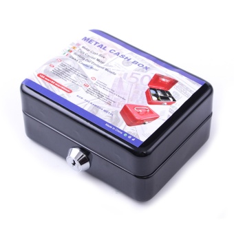 Cash Box Safe Small Coin Piggy Bank Metal Saving Money Box BlackWith Locks Tirelire Banco Monedas HW109 - Intl April 2018 - 2 Cash Box Safe Small Coin Piggy Bank Metal Saving Money Box BlackWith Locks Tirelire Banco Monedas HW109 - intl - 2
