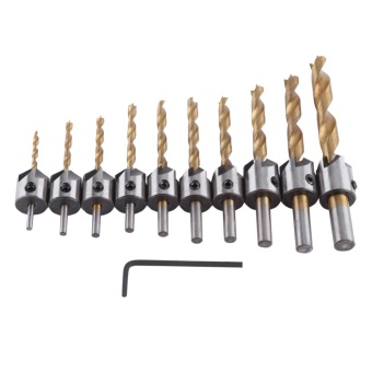 Countersink Drill Bit Carpentry Woodworking Boring Tool Round ShankWith Hex Key (3-10mm) - Intl June 2018 - 3 Countersink Drill Bit Carpentry Woodworking Boring Tool Round ShankWith Hex Key (3-10mm) - intl - 3