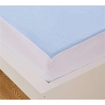 Daidelong Single Size Waterproof Mattress Protector, Dust Mite Proof, Bed Bug Proof Breathable Fitted Mattress Cover (Blue) - Intl June 2018 - 2 Daidelong Single Size Waterproof Mattress Protector, Dust Mite Proof, Bed Bug Proof Breathable fitted Mattress Cover (Blue) - intl - 2