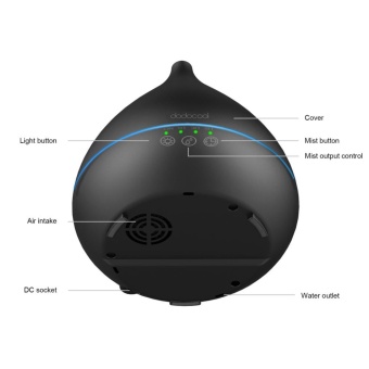 Dodocool 400ml Air Humidifier Aroma Essential Oil DiffuserAromatherapy Ultrasonic Cool Mist Auto Shut-off Timer WaterlessProtection With 7 Colors LED Lights And Adjustable Mist Mode ForOffice Homes EU Plug Black - Intl June 2018 - 2 dodocool 400ml Air Humidifier Aroma Essential Oil DiffuserAromatherapy Ultrasonic Cool Mist Auto Shut-off Timer WaterlessProtection with 7 Colors LED Lights and Adjustable Mist Mode forOffice Homes EU Plug Black - intl - 2