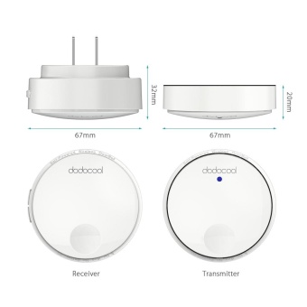 Dodocool Self-powered Battery-free Wireless Doorbell Kit With 1Battery-free Transmitter Push Button And 2 Plug-in Receivers CDQuality Sound 38 Melodies 4 Volume Levels 262ft Range White US Plug- Intl April 2018 - 3 dodocool Self-powered Battery-free Wireless Doorbell Kit with 1Battery-free Transmitter Push Button and 2 Plug-in Receivers CDQuality Sound 38 Melodies 4 Volume Levels 262ft Range White US Plug- intl - 3