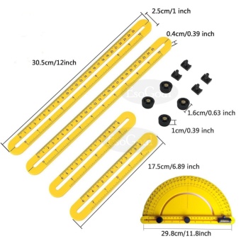 EsoGoal 2 Pcs Multi Angle Measuring Ruler Angle Measurement Toolfor Craftsmen Handymen Builders Carpenter DIY - Intl June 2018 - 4 EsoGoal 2 Pcs Multi Angle Measuring Ruler Angle Measurement Toolfor Craftsmen Handymen Builders Carpenter DIY - intl - 4