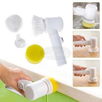 EsoGoal Power Scrubber Electric Cleaning Brush Battery Powered Cordless Spin Scrubber For Kithchen/Bathtub/Shower/Bidet (White) - Intl June 2018 - 4 EsoGoal Power Scrubber Electric Cleaning Brush Battery Powered Cordless Spin Scrubber for Kithchen/Bathtub/Shower/Bidet (White) - intl - 4