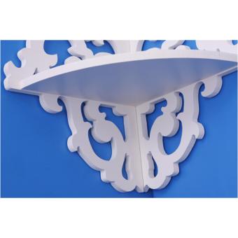 Faux Wood Carved Two Tier Corner Wall Decor Shelf April 2018 - 4 Faux Wood Carved Two Tier Corner Wall Decor Shelf - 4