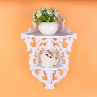 Faux Wood Carved Two Tier Corner Wall Decor Shelf April 2018 - 3 Faux Wood Carved Two Tier Corner Wall Decor Shelf - 3