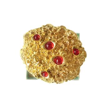 Feng Shui MT-GL Red Money Tree In Glass Base With Leaves Of Coinsand Gems Medium Figurine (Red/Gold) June 2018 - 2 Feng Shui MT-GL Red Money Tree in Glass Base with Leaves of Coinsand Gems Medium Figurine (Red/Gold) - 2