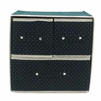 Foldable Woven Clothing Storage Box (Dotted Green) With FreeMultiFunctional Automobile Storage Bag (Red) April 2018 - 4 Foldable Woven Clothing Storage Box (Dotted Green) with FreeMultiFunctional Automobile Storage Bag (Red) - 4