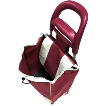 Folding Wheeled Festival Shopping Trolley Bag (Red Wine) June 2018 - 5 Folding Wheeled Festival Shopping Trolley Bag (Red wine) - 5